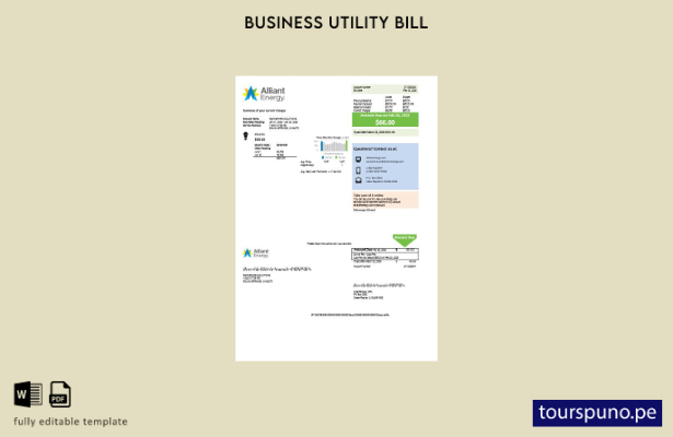 listo para imprimir plantilla de factura de servicios públicos de electricida 12